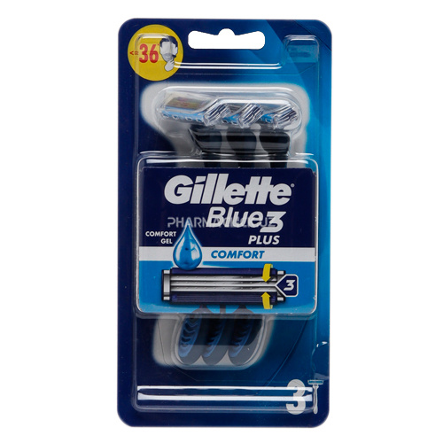 Станок для бритья одноразовый Gillette Blue 3  PLUS COMFORT, 3 шт