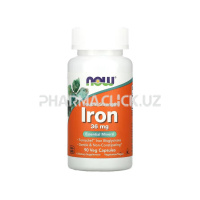 Железо двойной концентрации  36 мг NOW Foods 90 вегетарианских капсул