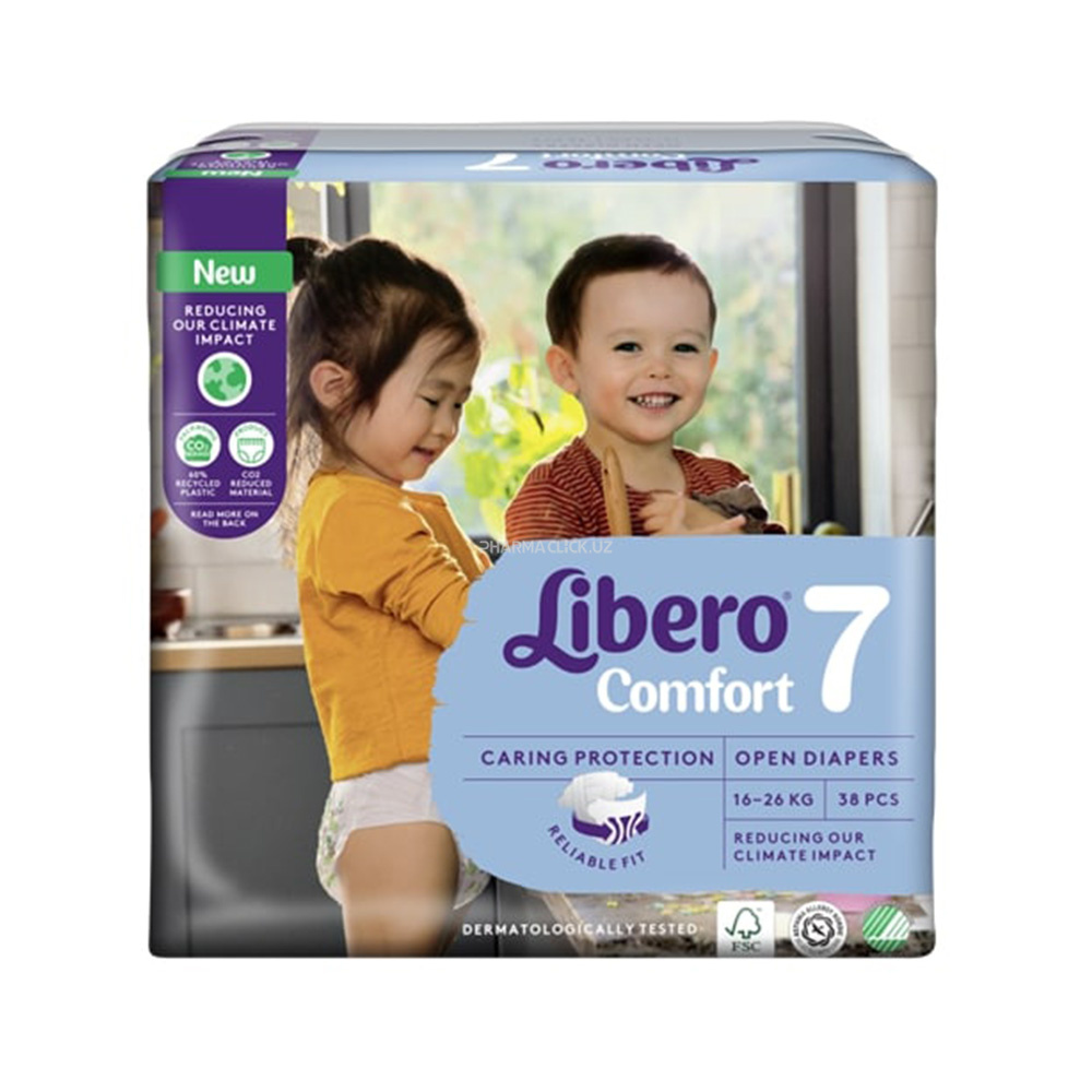 Детские подгузники LIBERO Comfort 7 (XL+) 3x38 p Svan FSC 22