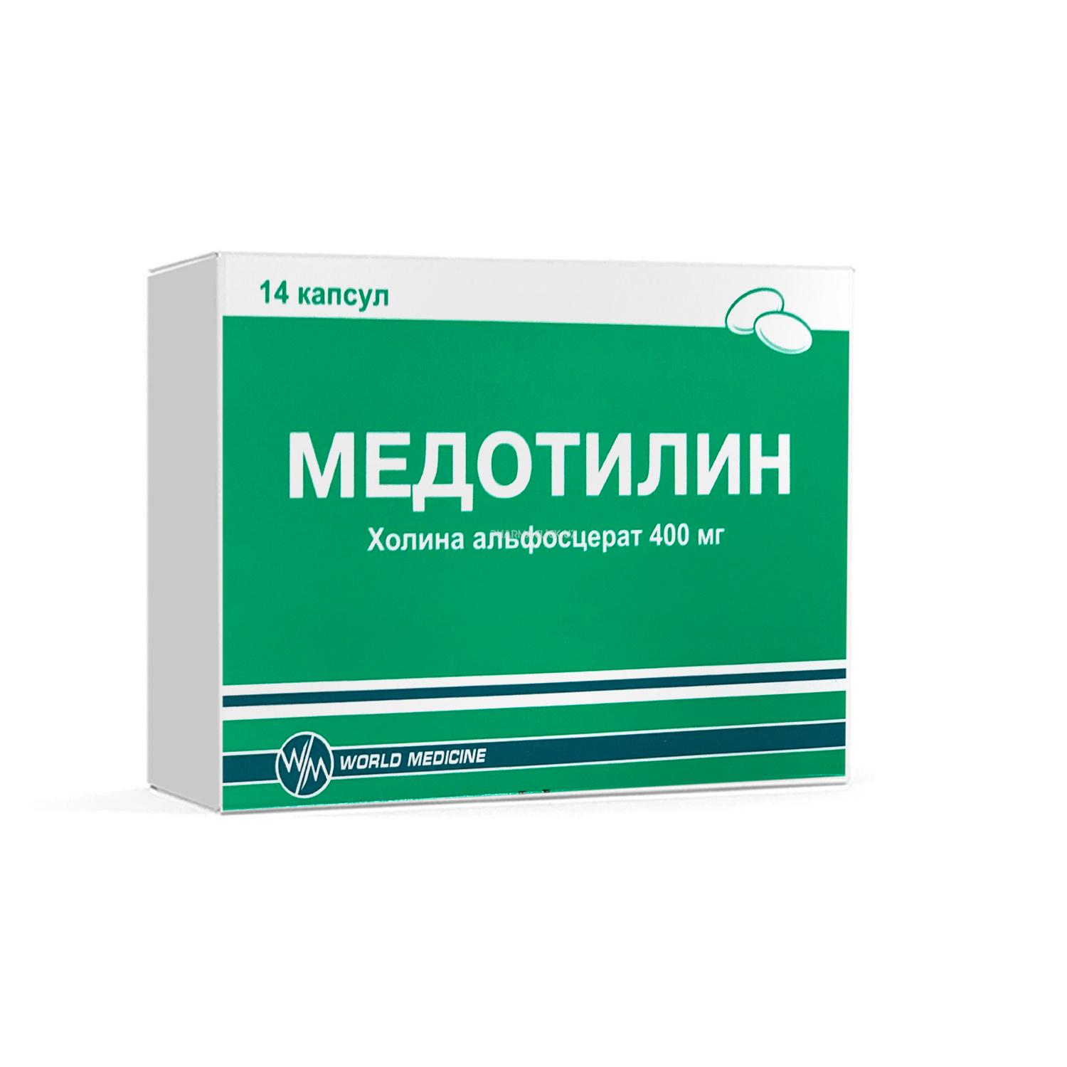 Medotilin kapsulalar 400 mg № 14