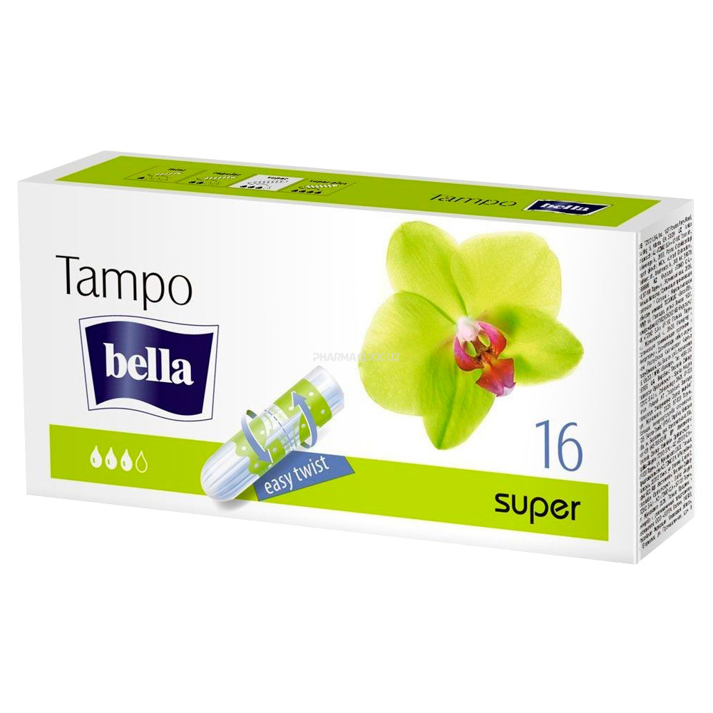 "Bella Tampo Super premium komfort" tamponlari aplikatorsiz 16 dona