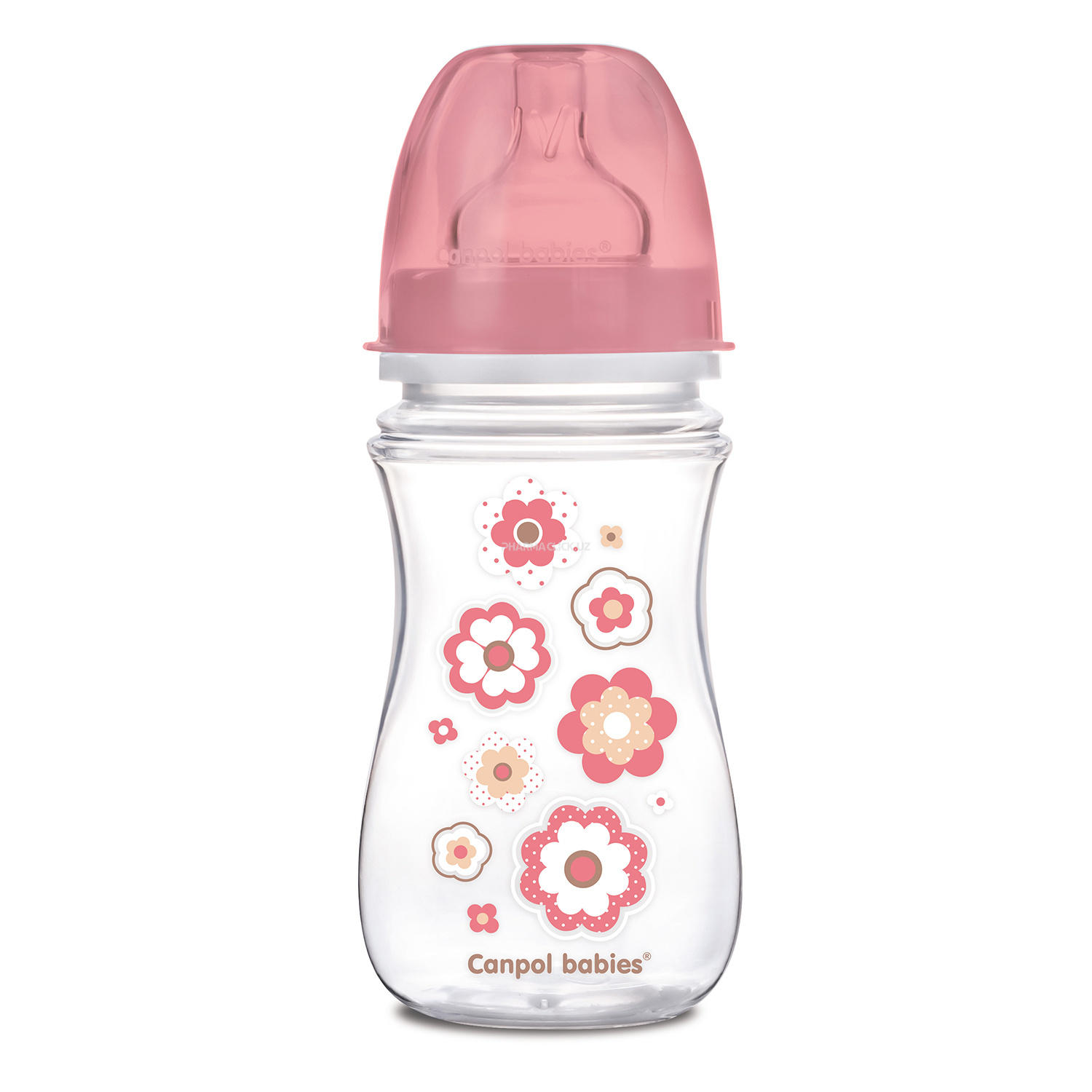 Антиколиковая бутылочка с широким горлышком Easy Start - Newborn baby Розовые цветы 240мл