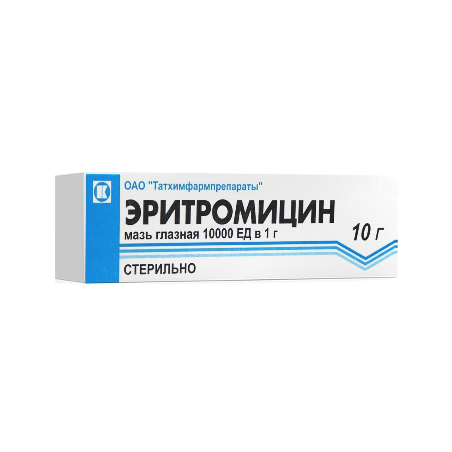 Эритромицин гл. мазь 10000 ЕД 10 гр 