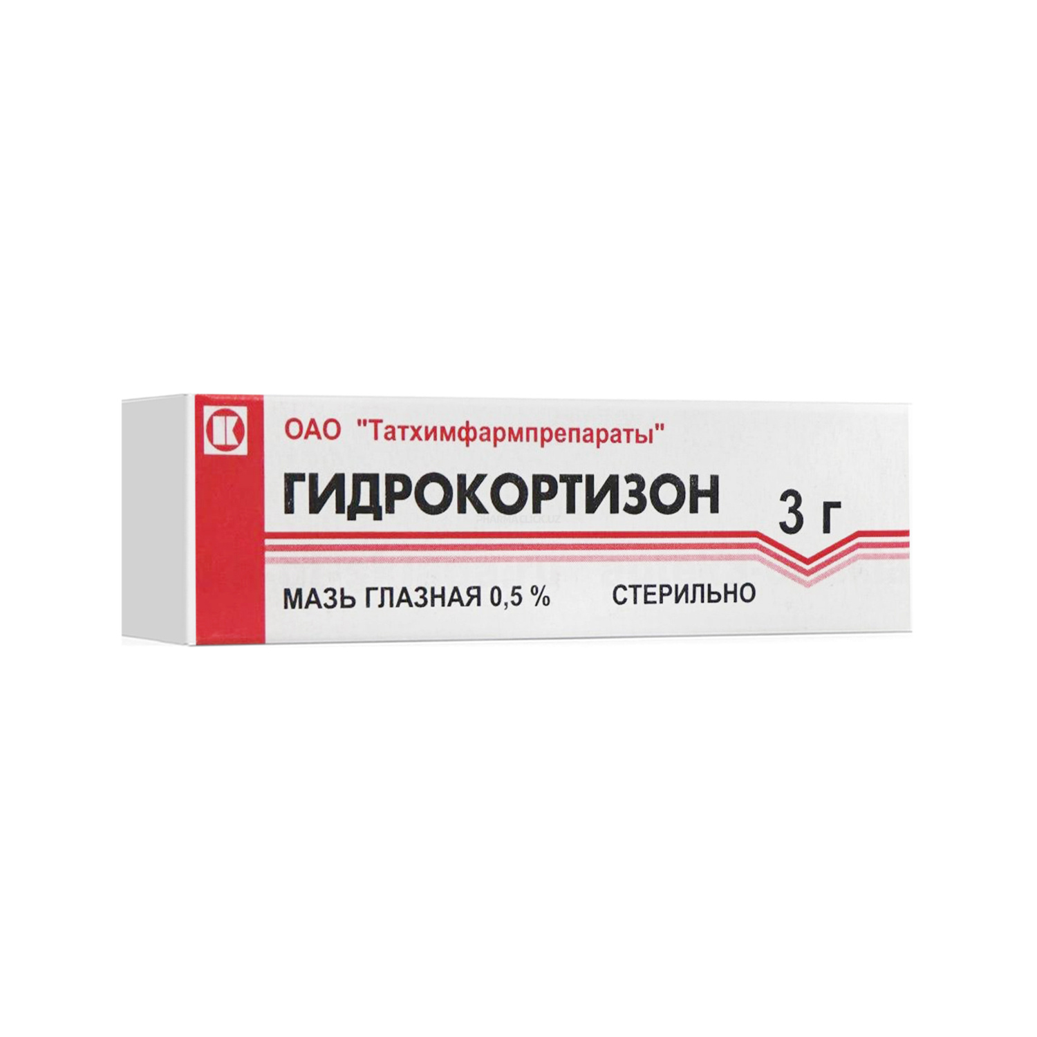 Gidrokortizon ko'z malhami 0,5% 3gr Tatchimfarmpreparatlar