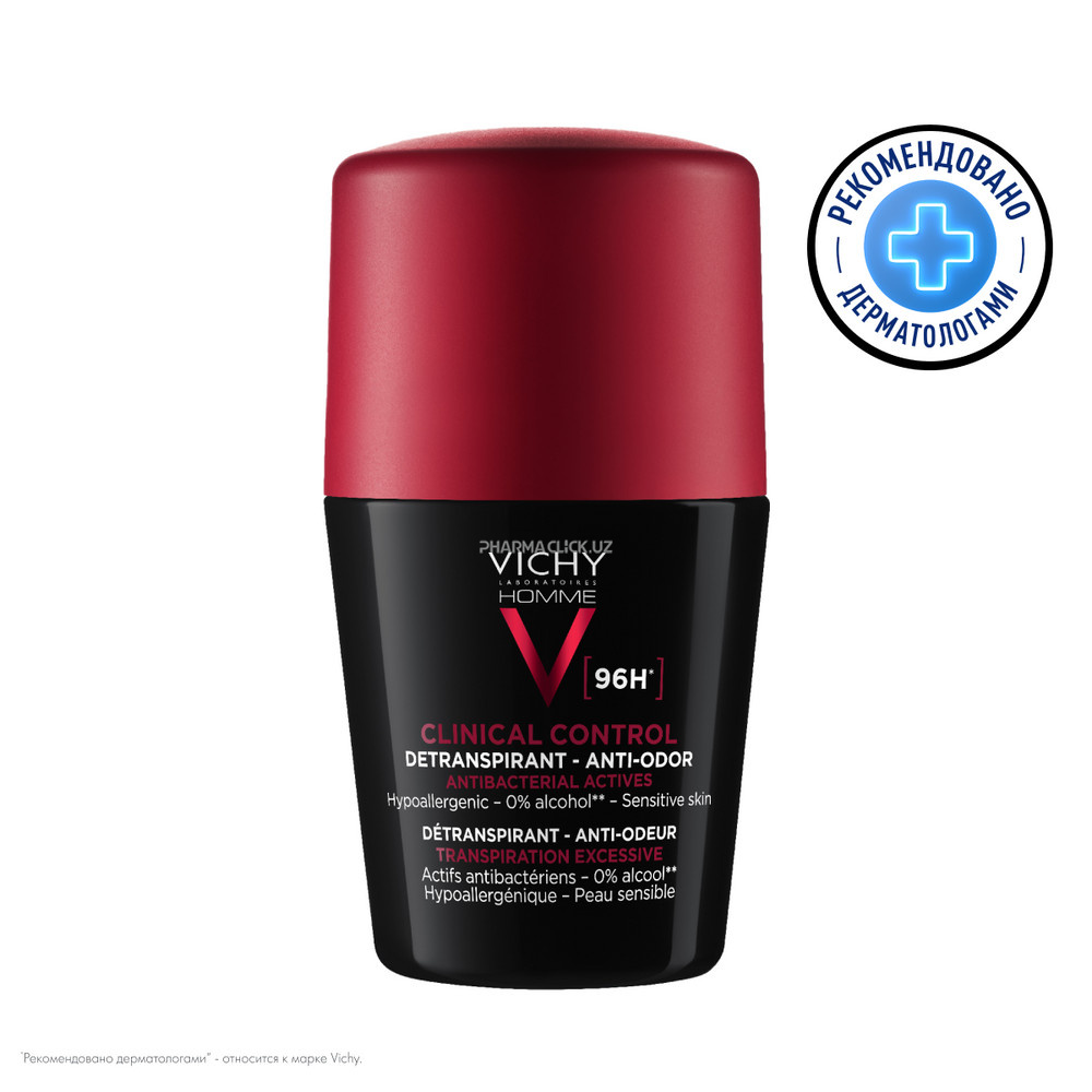 Dezodorant-antiperspirant Vichy Homme sharikli  96 soat Clinical Control 50ml