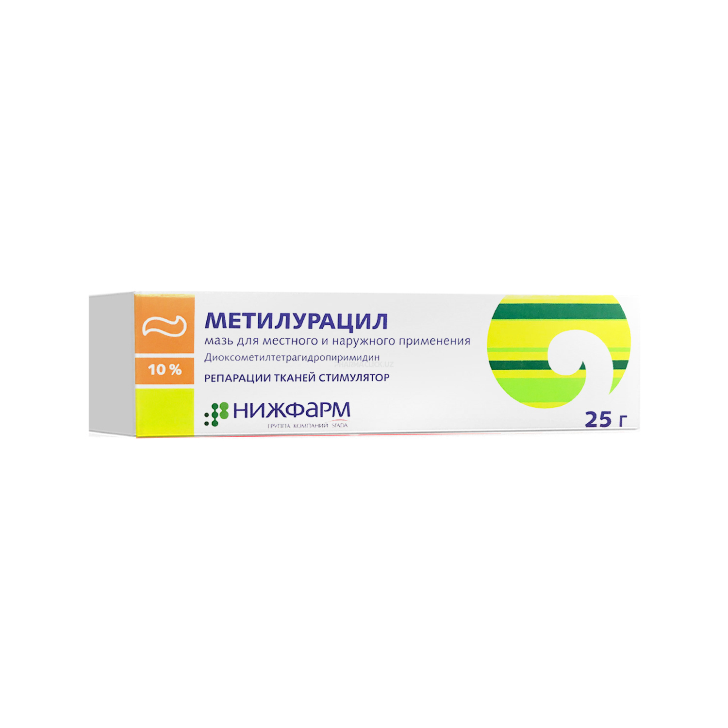Метилурацил мазь для местного и наружного применения 10% 25г (Нижфарм)