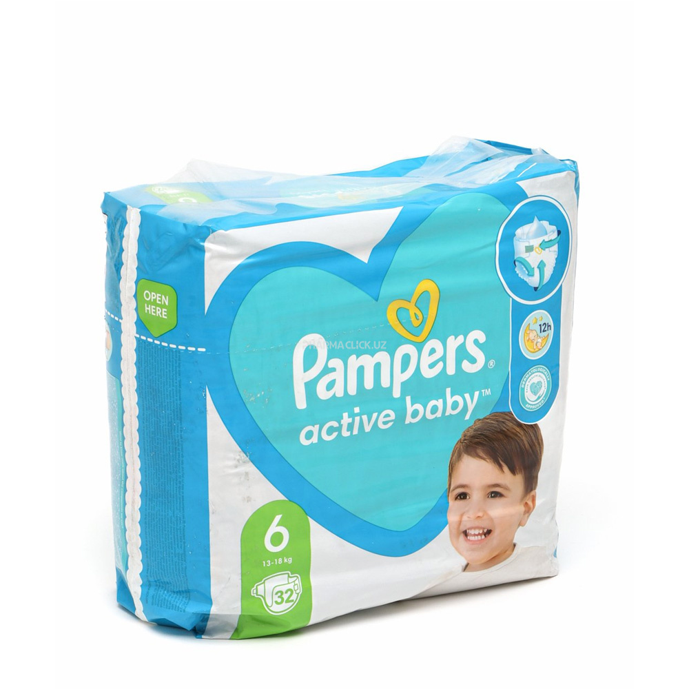 Подгузники Pampers Active Baby  6-32 шт
