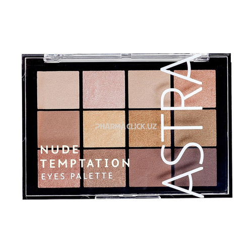 Палетка теней ASTRA Temptation Palette, № 01 NUDE TEMPTATION, 15 г