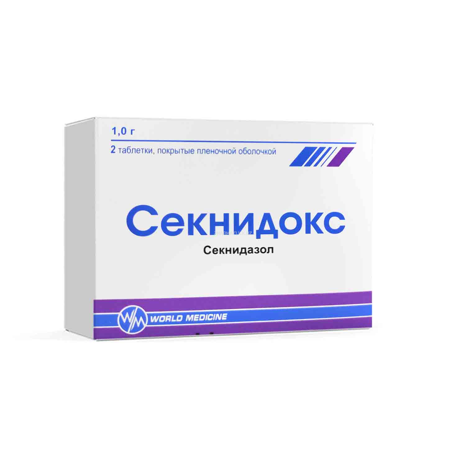 Secnidox tabletkalari 1000 mg. № 2