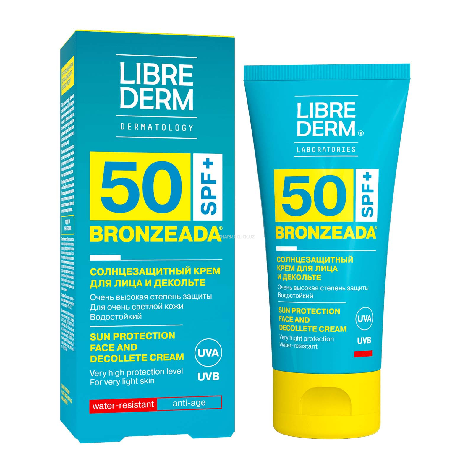 BRONZEADA солнцезащитный крем для лица и зоны декольте SPF50, Librederm 50 мл