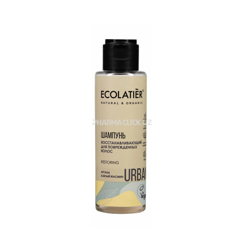 Шампунь Восстанавливающий ECOLATIER для поврежденных волос аргана & белый жасмин, 100мл