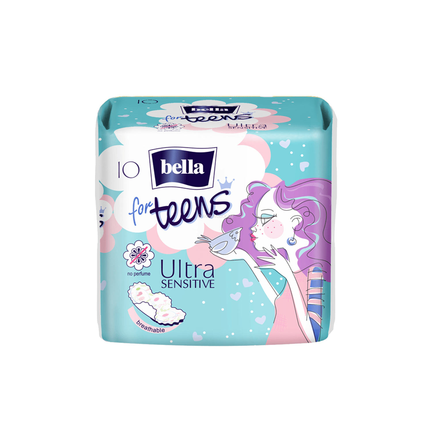 Ультратонкие прокладки"Bella Teens Ultra Sensitive " 10 шт  в полиэтиленовой упаковке
