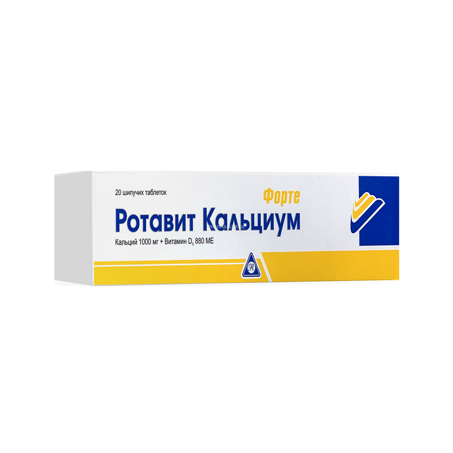 Rotavit Kaltsium Forte vishillovchi tabletkalar 1000mg/880XB №20 (tubalar)