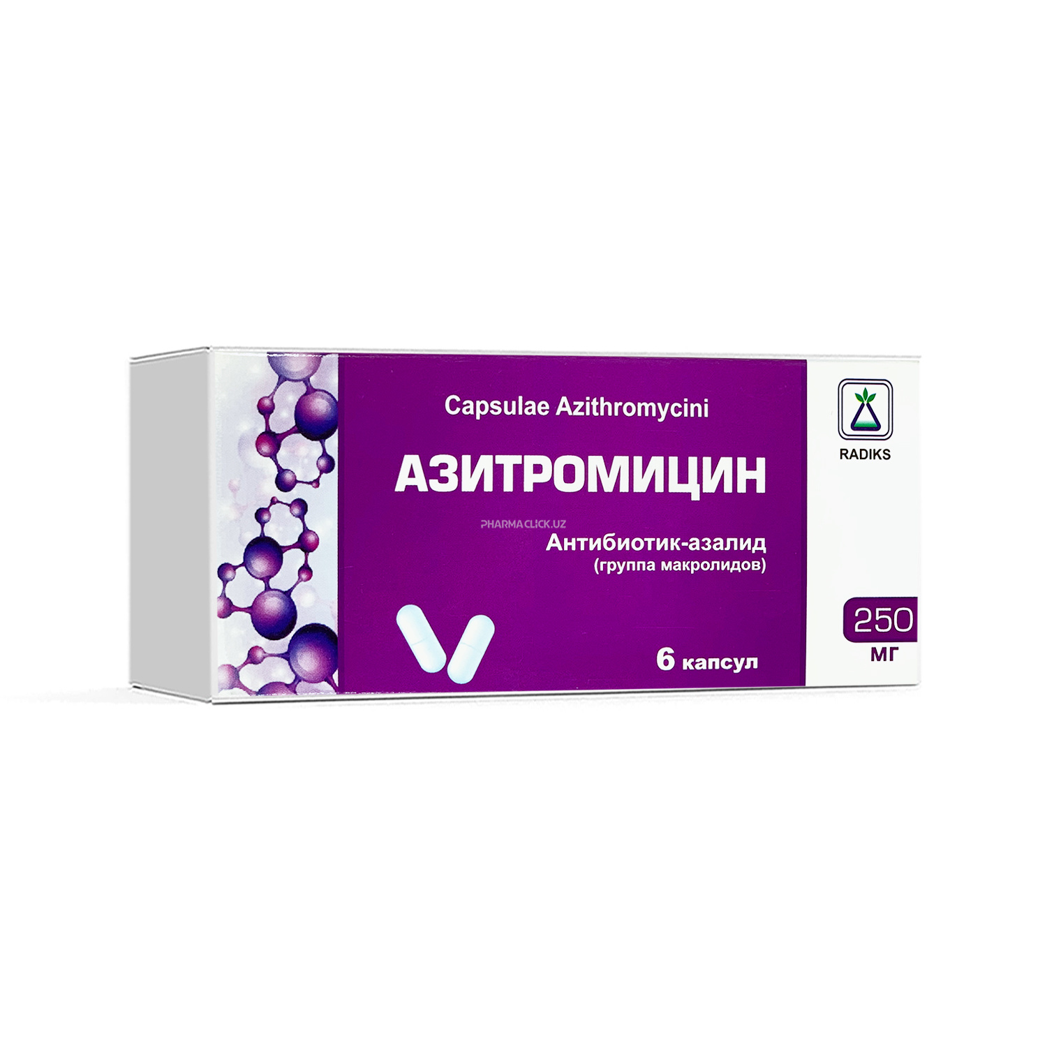 Аzitromitsin kaps. 250 mg №6 Radiks